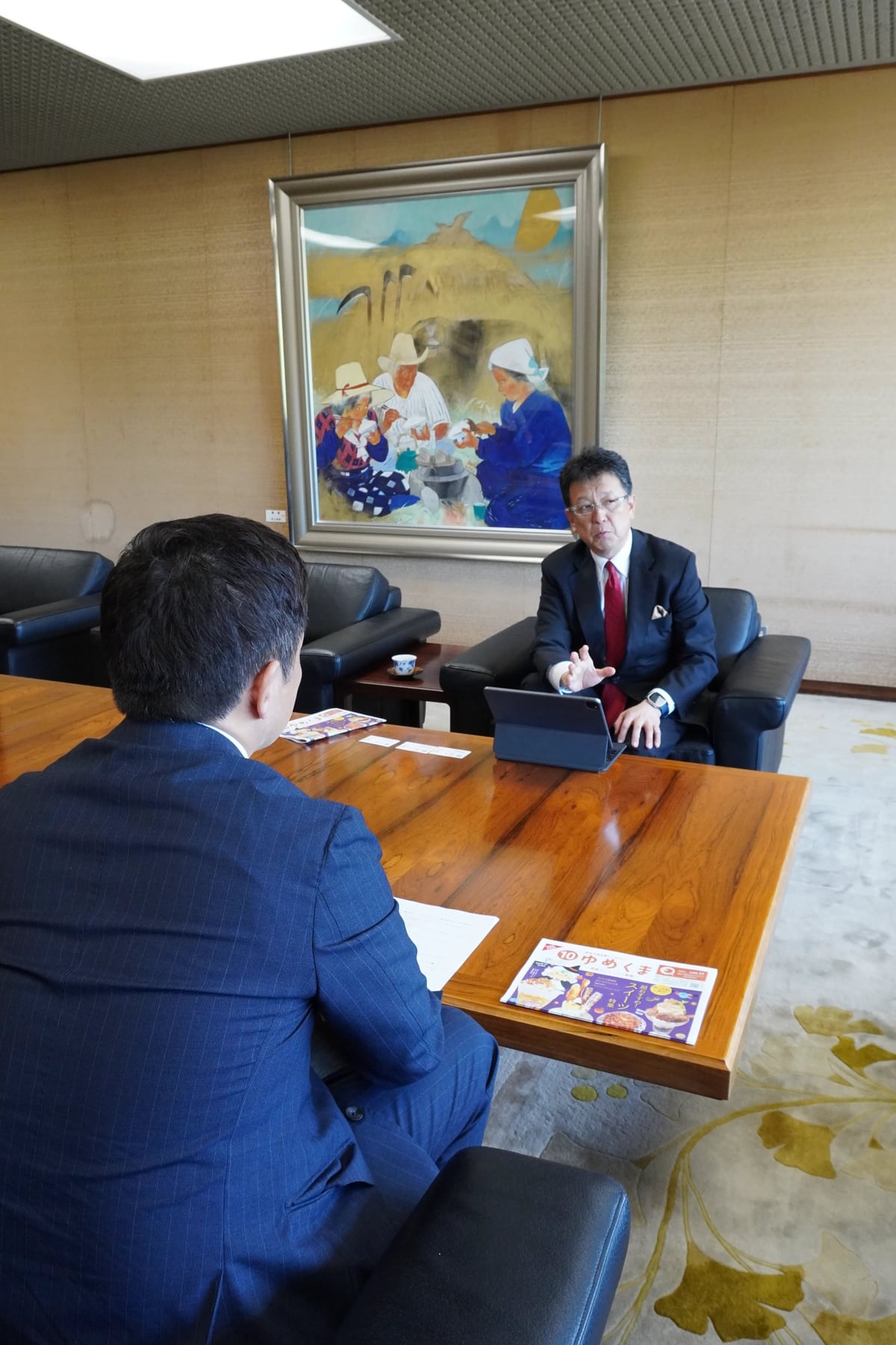 熊本市長との対談に参加する楢原峻